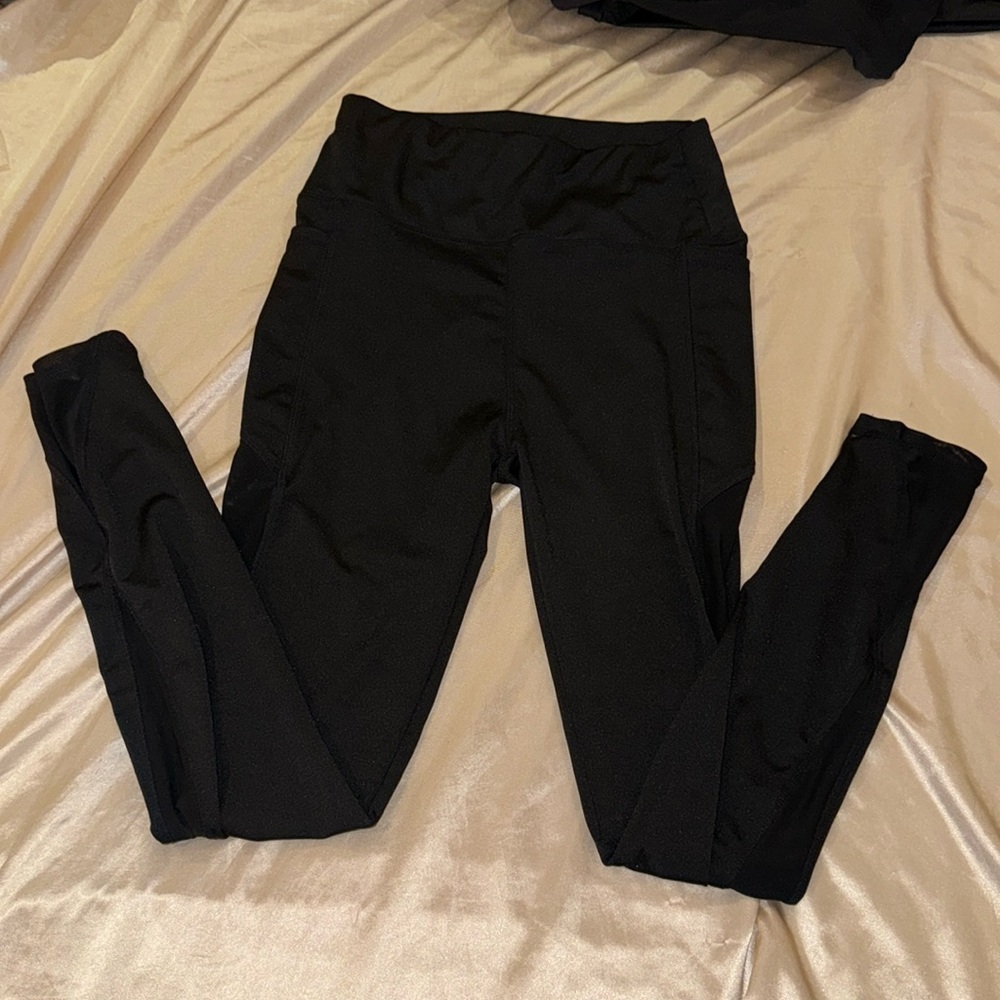 Black Leggings with Mesh patching